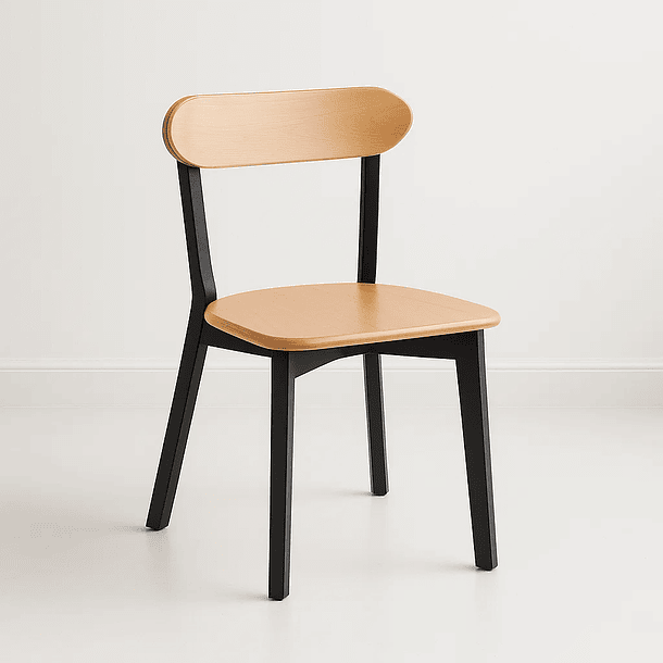 Silla Fresno de Madera - Negra 1