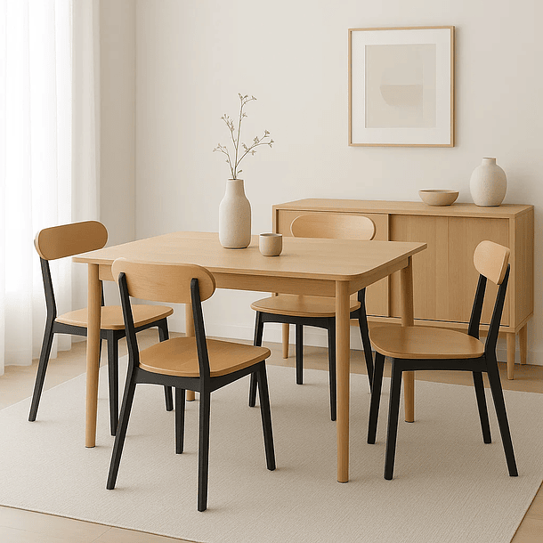 Silla Fresno de Madera - Negra 3