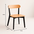 Silla Fresno de Madera - Negra 4