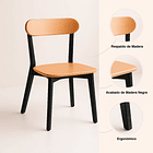 Silla Fresno de Madera - Negra 5