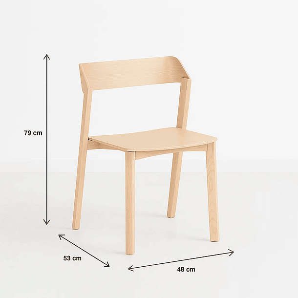 Silla de Comedor Madera Rover Viena Natural 8