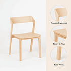 Silla de Comedor Madera Rover Viena Natural 9