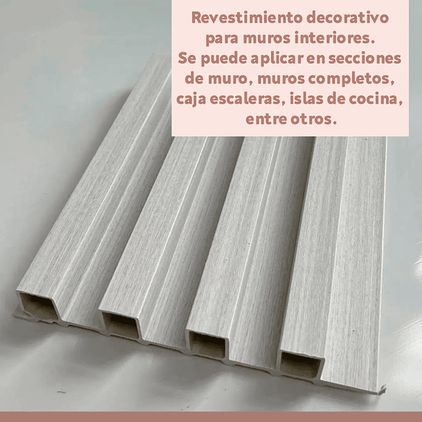 Revestimiento Siding WPC interior color Blanco 5