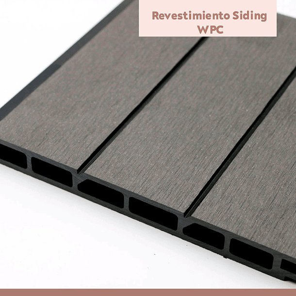 Revestimiento Siding WPC exterior Color Gris Oscuro 9