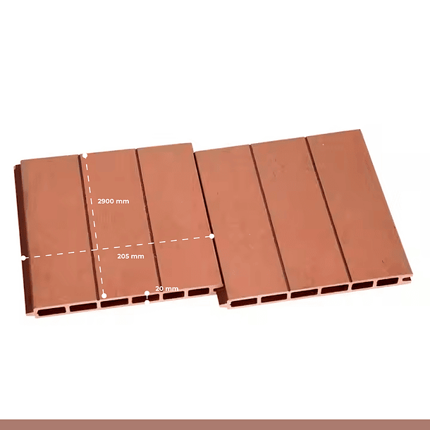 Revestimiento Siding WPC exterior Color Madera Clara 8