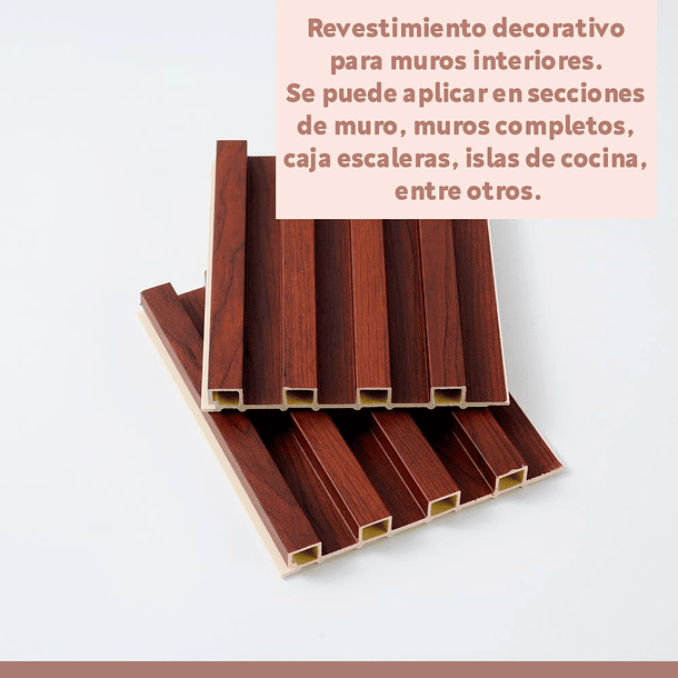 Revestimiento Siding WPC interior color Nogal 5