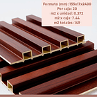 Revestimiento Siding WPC interior color Nogal 7