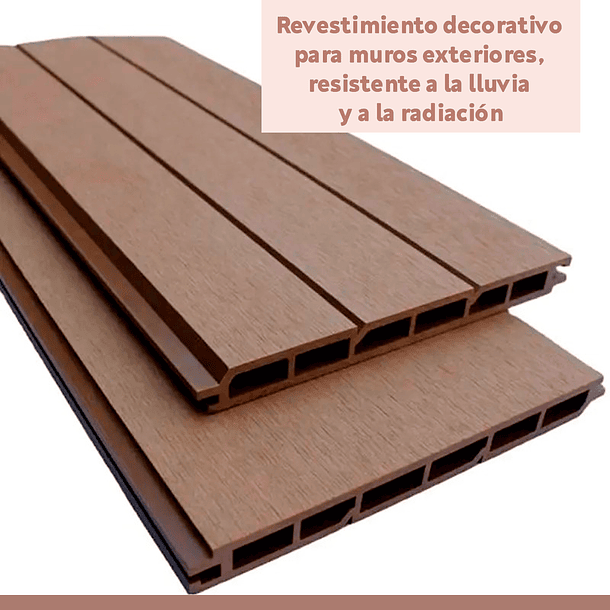 Revestimiento Siding WPC exterior Color Madera Oscura 6