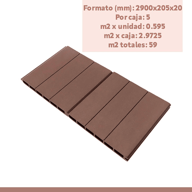 Revestimiento Siding WPC exterior Color Madera Oscura 7