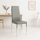 Silla Dining Liana con patas cromadas - Gris 4