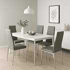 Silla Dining Liana con patas cromadas - Gris 5