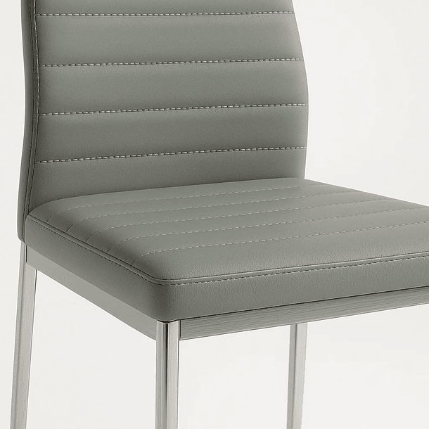 Silla Dining Liana con patas cromadas - Gris 12
