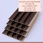 Revestimiento Siding WPC interior color Chocolate 8