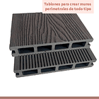 Muro Separador Divisor WPC Color Gris Oscuro 6