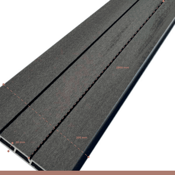 Revestimiento Siding WPC exterior Color Gris Azulado 7