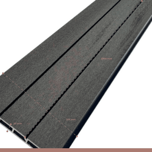 Revestimiento Siding WPC exterior Color Gris Azulado 8