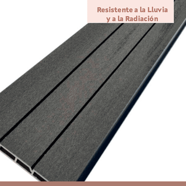 Revestimiento Siding WPC exterior Color Gris Azulado 9