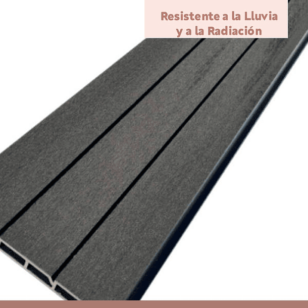 Revestimiento Siding WPC exterior Color Gris Azulado 10