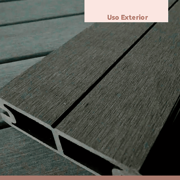 Revestimiento Siding WPC exterior Color Gris Azulado 13