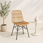 Silla de Comedor Terraza Rattan Grecia Color Madera 3
