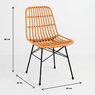 Silla de Comedor Terraza Rattan Grecia Color Madera 7