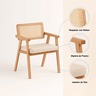 Sitial Acolchado Chandigarh Butaca Rattan - Madera 10