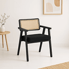 Sitial Acolchado Chandigarh Butaca Rattan - Negro 3