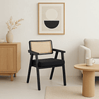 Sitial Acolchado Chandigarh Butaca Rattan - Negro 6