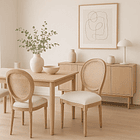 Silla de Comedor Madera Acolchada Luis XV 6