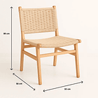 Silla de Comedor Danesa Elisa Wegner Madera con hilo de cuerda - Natural 4