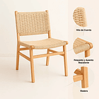 Silla de Comedor Danesa Elisa Wegner Madera con hilo de cuerda - Natural 5