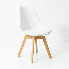 Silla Tulip Acolchada - Blanca