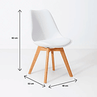 Silla Tulip Acolchada - Blanca 6