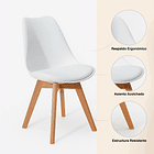 Silla Tulip Acolchada - Blanca 8