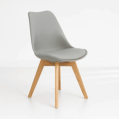 Silla Tulip Acolchada - Gris