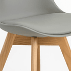 Silla Tulip Acolchada - Gris 10