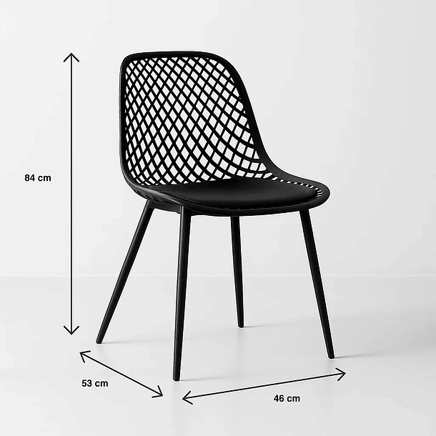 Silla Europa Acolchada - Negra 7