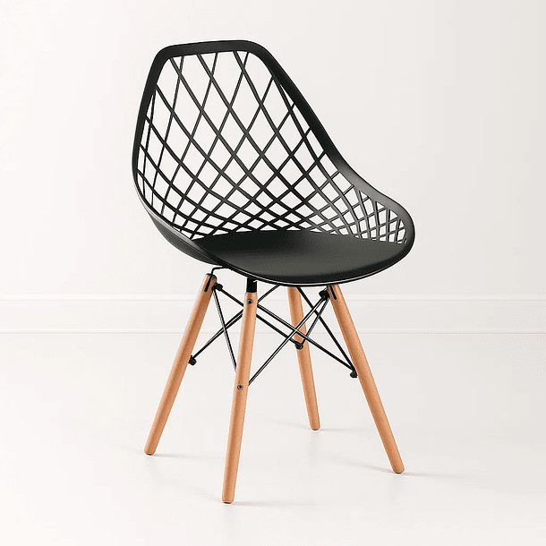 Silla Eames Enrejada Mesh - Negra 1