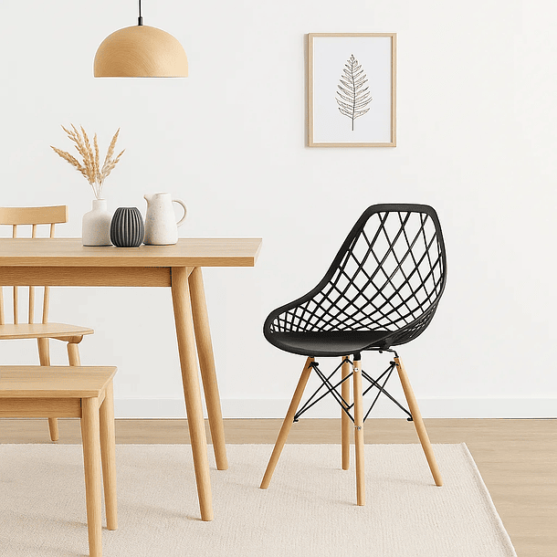 Silla Eames Enrejada Mesh - Negra 5
