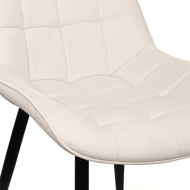 Silla de Comedor Macron Acolchada Terciopelo - Beige 10