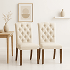 Pack de 2 Sillas de Comedor Acolchada Madera Elegance 2