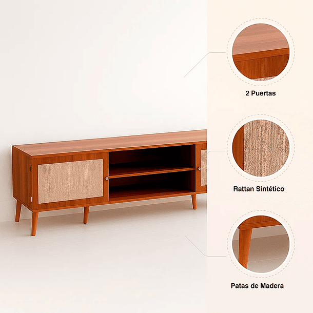 Rack de TV Siena - Rustica 5