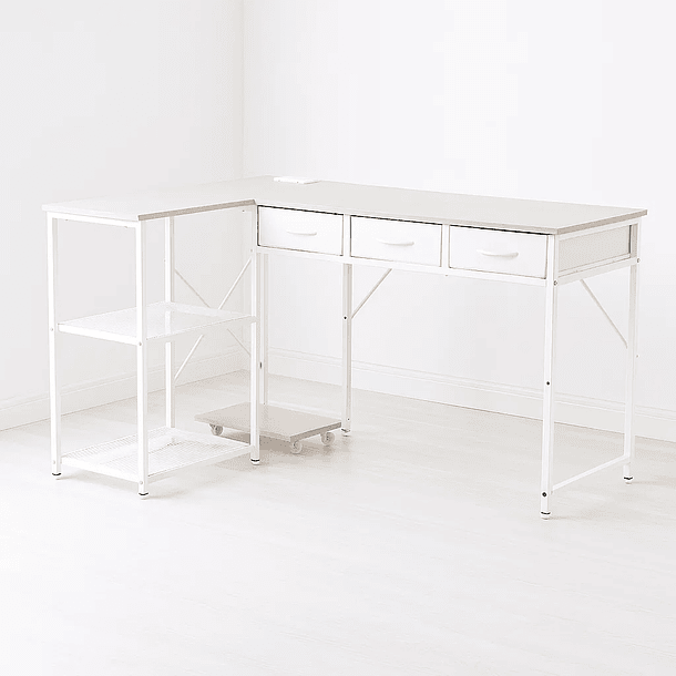 Escritorio Prisma en L - Blanco 1