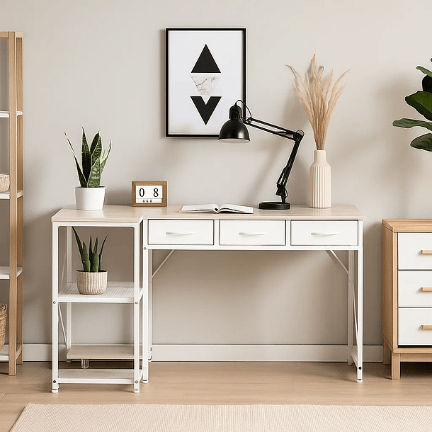 Escritorio Prisma en L - Blanco 3