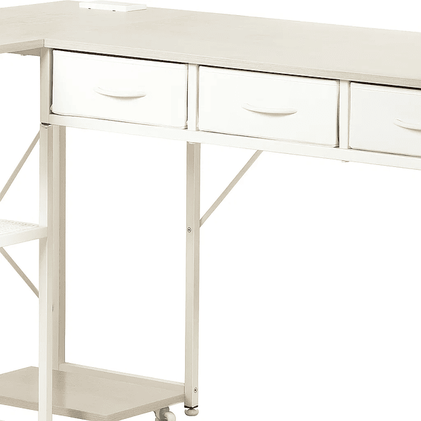 Escritorio Prisma en L - Blanco 6