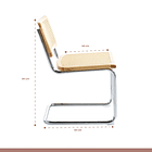 Comedor Mesa redonda de vidrio Cross 120cm + 5 Sillas Breuer madera 5