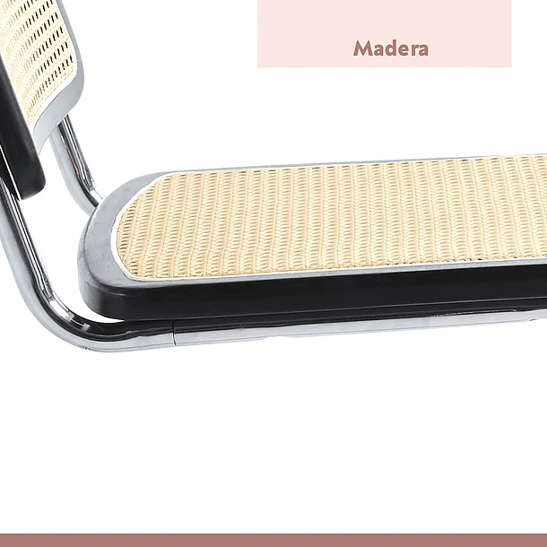 Comedor Mesa redonda de vidrio Cross 120cm + 5 Sillas Breuer madera - Negras 7