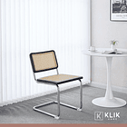 Comedor Mesa redonda de vidrio Cross 120cm + 5 Sillas Breuer madera - Negras 8