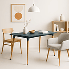 Mesa de Comedor 120x80 Rectangular - Negra 4