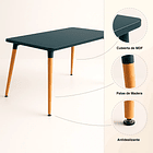 Mesa de Comedor 120x80 Rectangular - Negra 6